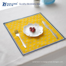 Plateau carré / tissu de design exquis Manger un tapis / jolies serviettes pour le dîner
